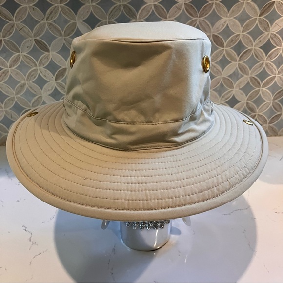 Tilley LT3 Water Repellent Snap Up Hat Tan Brown Size 7 1/4 - Picture 5 of 15